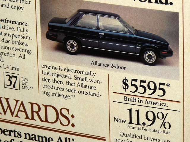 1983年 USA 80s 洋書雑誌広告 額装品 Renault Alliance ルノー アライアンス (A4size) / 検索用 9 ヌフ 店舗 ガレージ ディスプレイ 看板_画像5