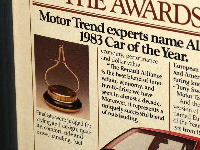 1983年 USA 80s 洋書雑誌広告 額装品 Renault Alliance ルノー アライアンス (A4size) / 検索用 9 ヌフ 店舗 ガレージ ディスプレイ 看板_画像6