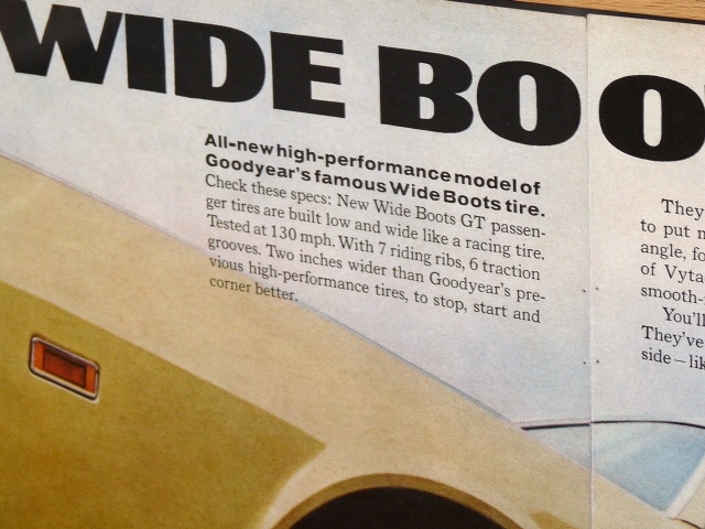 1968年 USA 60s 洋書雑誌広告 額装品 Goodyear グッドイヤー (A3size) / 検索用 AMC Javelin ジャベリン ガレージ 店舗 看板 ディスプレイ _画像4