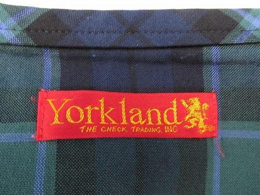 k5288：ヨークランドYorklandチェック柄フレアスカート9ARひざ上スカート/紺緑/日本製/チェック商会：35_画像7