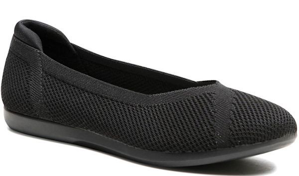 Clarks Clarks 25.5cm light weight ballet black black teki style pumps Flat Loafer slip-on shoes ribbon boots sandals RRR19