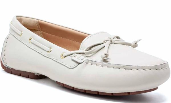  бесплатная доставка Clarks 25cm лодка Loafer свет белый кожа мокасины легкий кожа балет спортивные туфли Flat туфли-лодочки RRR17