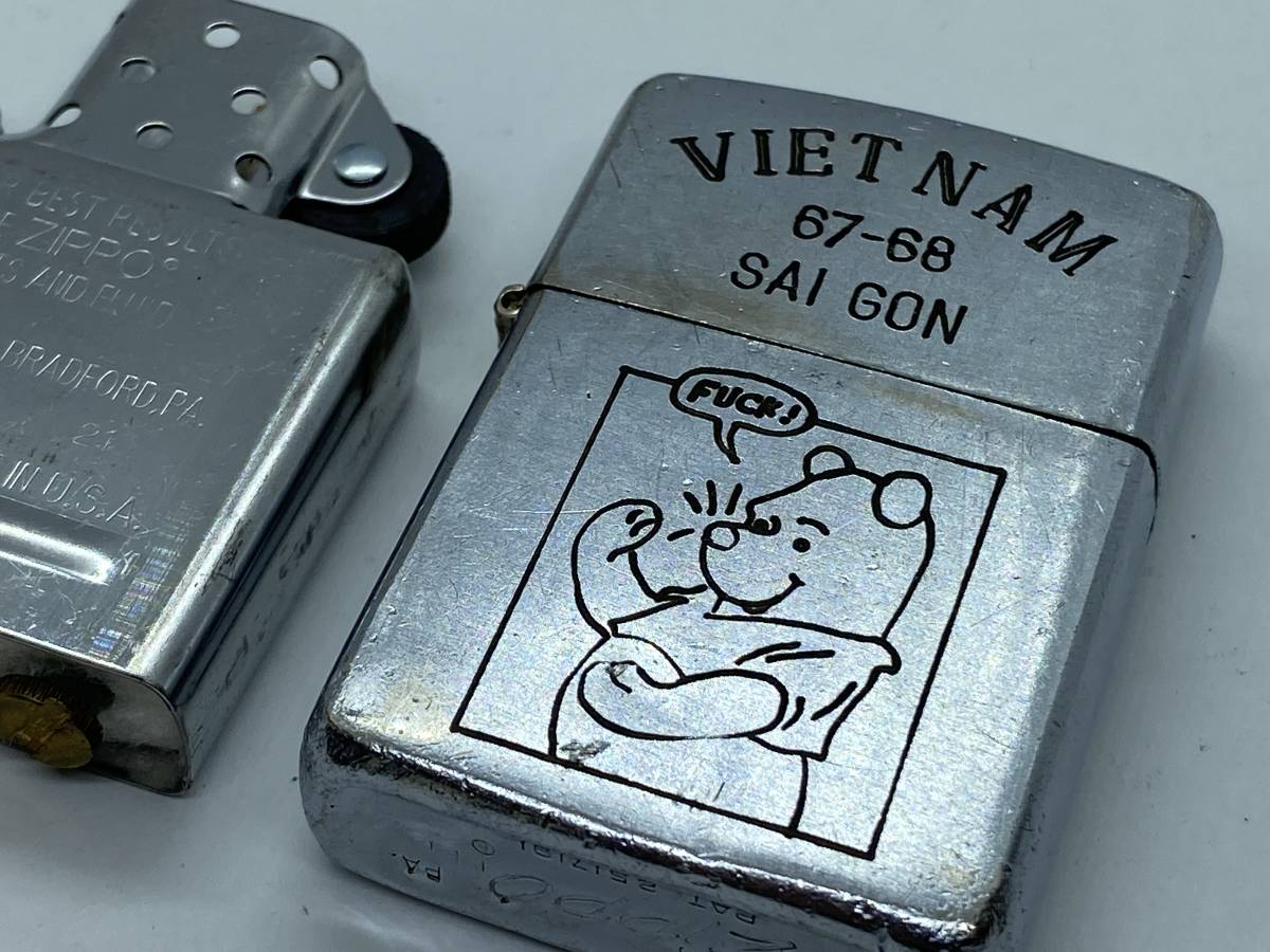 ベトナムZIPPO】本物 1969年製ベトナムジッポー「7人の小人」白雪姫