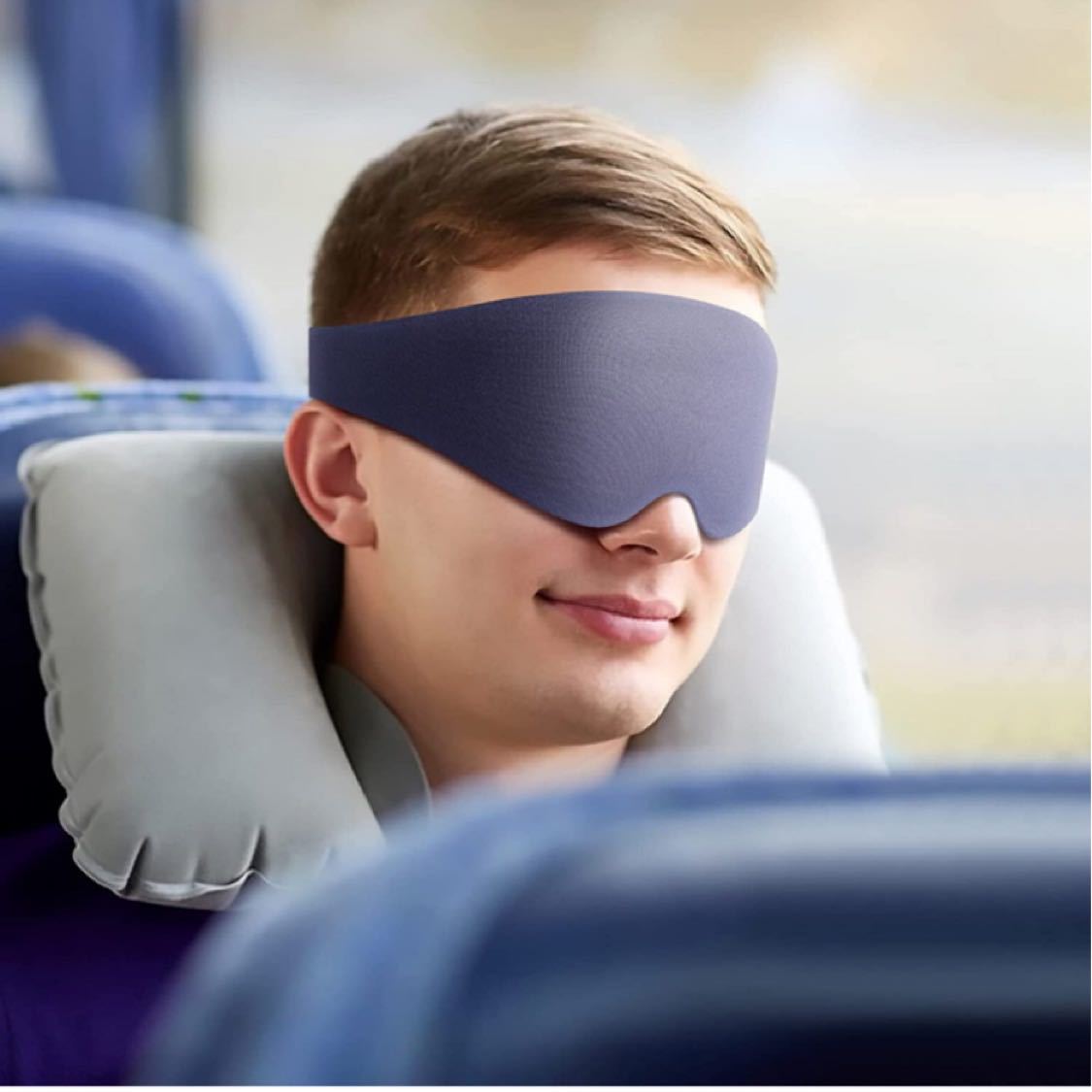 トラスト アイマスク 3D構造 男女兼用 遮光 仮眠 立体型 安眠マスク 黒