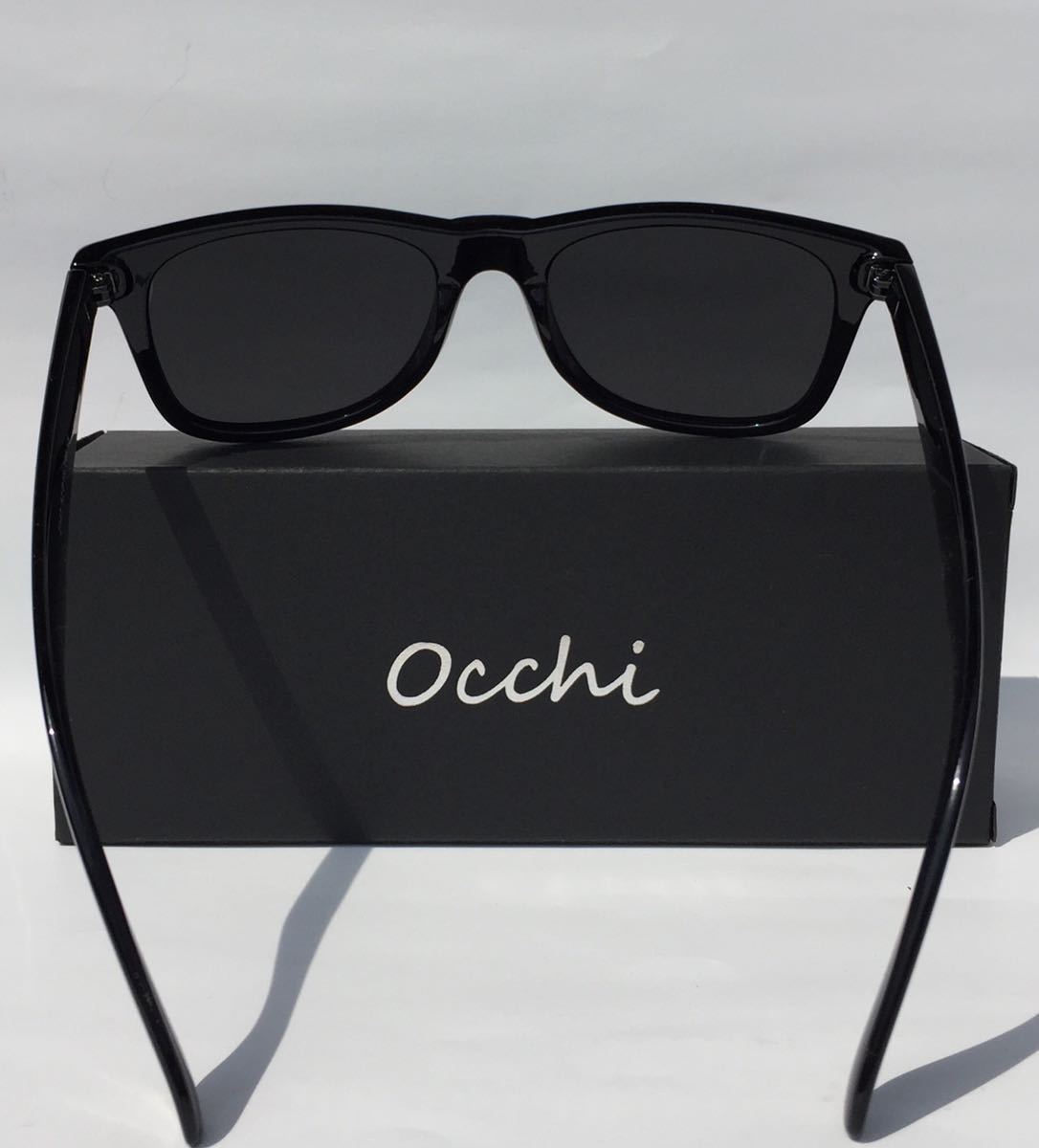 新品 OCCHI 偏光サングラス 偏光レンズUV400 軽量 ブラック