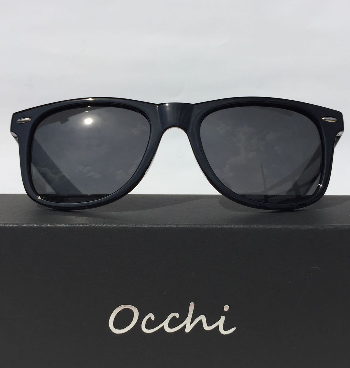 新品 OCCHI 偏光サングラス 偏光レンズUV400 軽量 ブラック