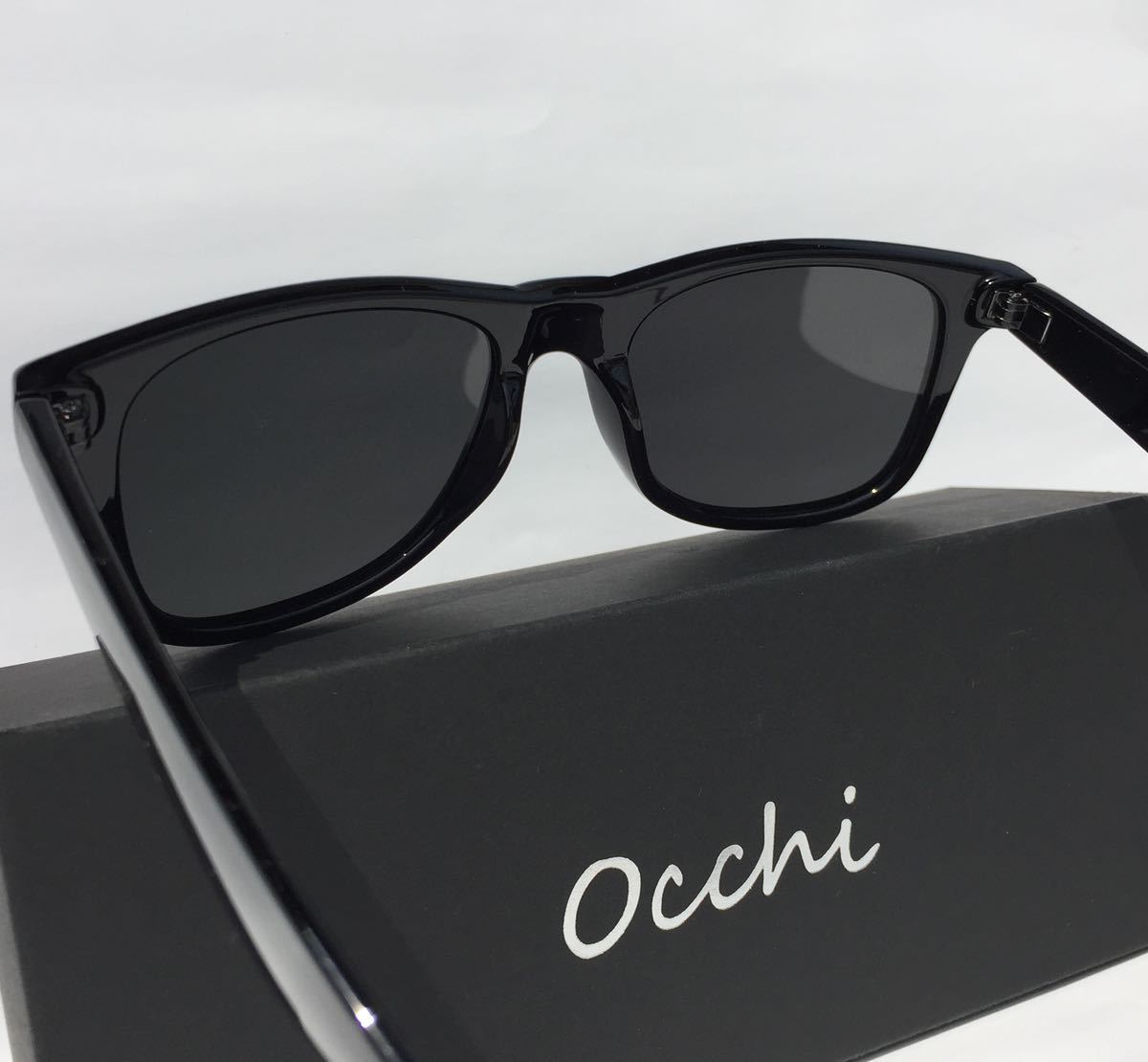 新品 OCCHI 偏光サングラス 偏光レンズUV400 軽量 ブラック