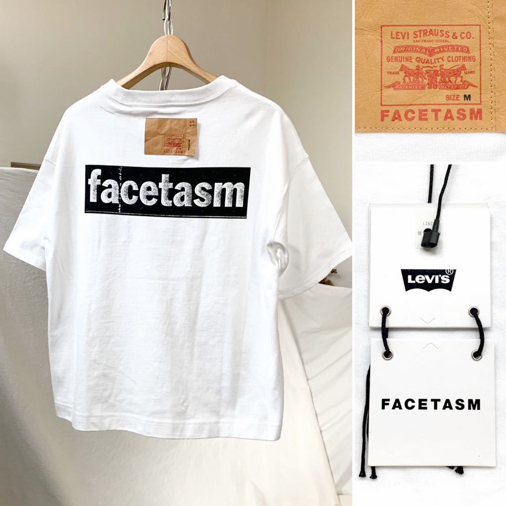 新品正規 ファセッタズム FACETASM リーバイス Levi's コラボ ロゴ Tシャツ M 定1.32万 メンズ 白　ホワイト 完売