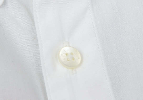 パパスPapas コットンリネンロゴビーチ刺繍ボタンダウンシャツ 白48M 【メンズ】_画像5