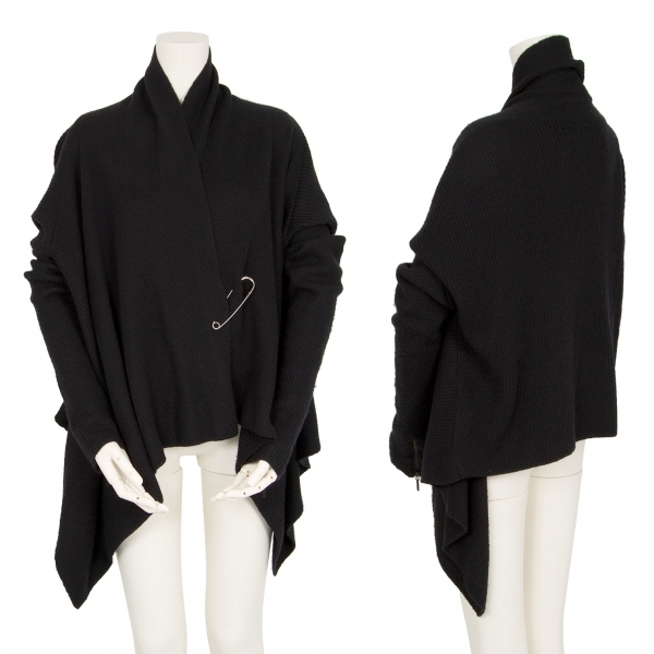 【NEW限定品】 リスマット バイ ワイズRISMAT by Y's ウールリブニットカーディガン 黒2 【レディース】 カーディガン 【NEW限定品】 リスマット バイ ワイズRISMAT by Y's ウールリブニットカーディガン 黒2 【レディース】 カーディガン