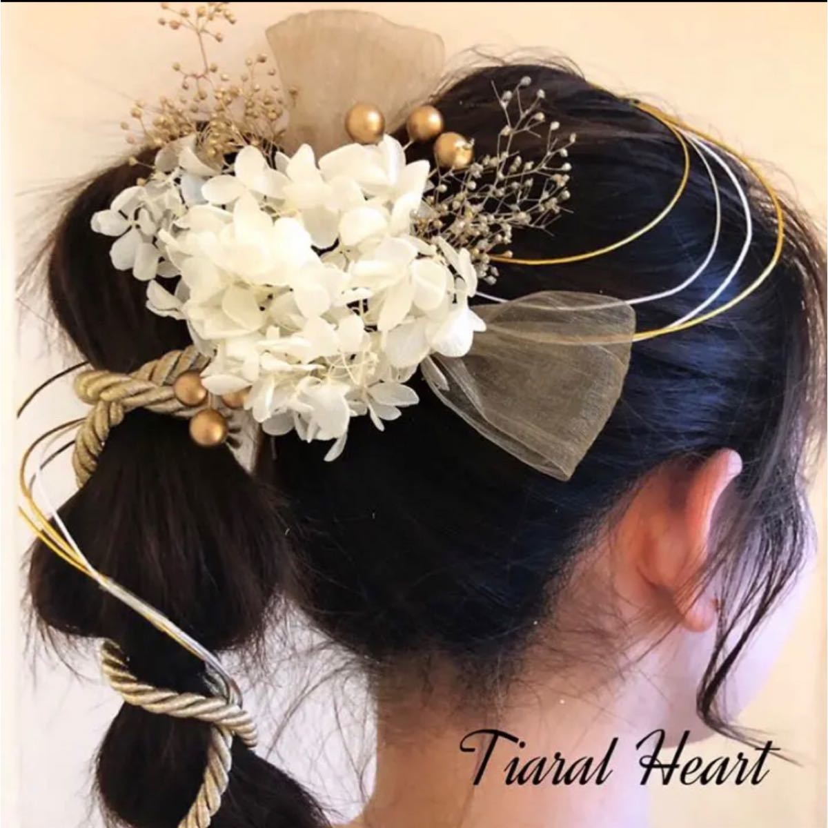 成人式髪飾り 結婚式髪飾り プリザーブドフラワー 水引 金箔 本物の プリザーブドフラワー 成人式髪飾り 結婚式髪飾り プリザーブドフラワー 水引 金箔 本物の プリザーブドフラワー