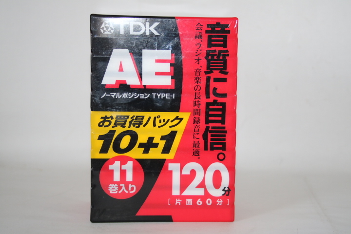O1006 TDK AE120 11本 120分 片面60分 AE-120X11G カセットテープ ノーマルポジション  11巻(記録媒体)｜売買されたオークション情報、yahooの商品情報をアーカイブ公開 - オークファン（aucfan.com）