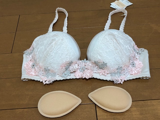 新品ワコールLesiage【レシアージュ】白色ブラジャー★B65★6160円→2980円即決★定形外送料140円★日本製、Wacoal、wing【ウイング】_画像1