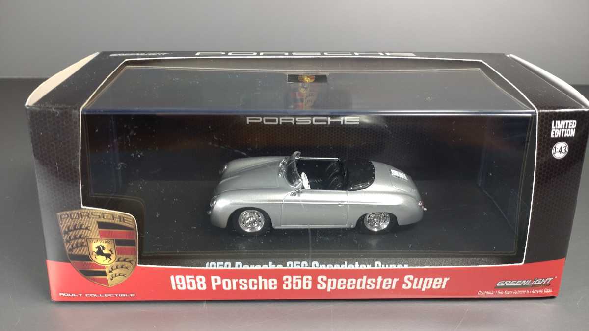 希少 グリーンライト　1/43　ポルシェ 356 Speedster Super 1958 ミニカー_画像1