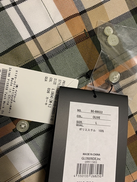 L 新品 22ss DAIWA PIER39 Tech Work Shirts Flannel Plaids チェック