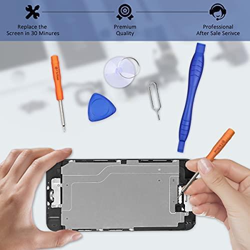 Yodoit iPhone6 フロントパネル 画面 液晶 取り付け簡単化 (ホームボタン+スピーカー+カメラ+近接センサーが含まれる) 修理用_画像4