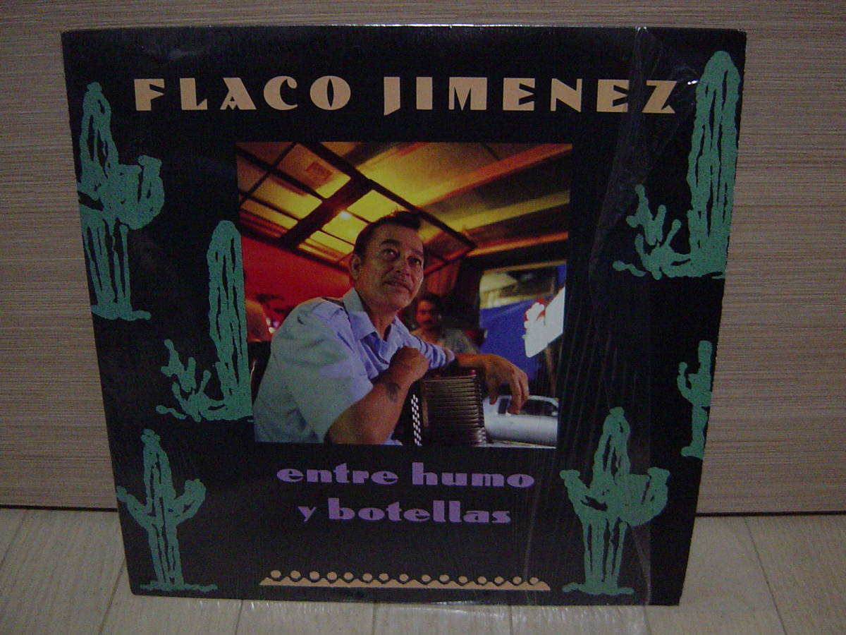 LP[WORLD/TEX MEX] FLACO JIMENEZ ENTRE HUMO Y BOTELLAS ROUNDER 1989 フラコ・ヒメネス_画像1