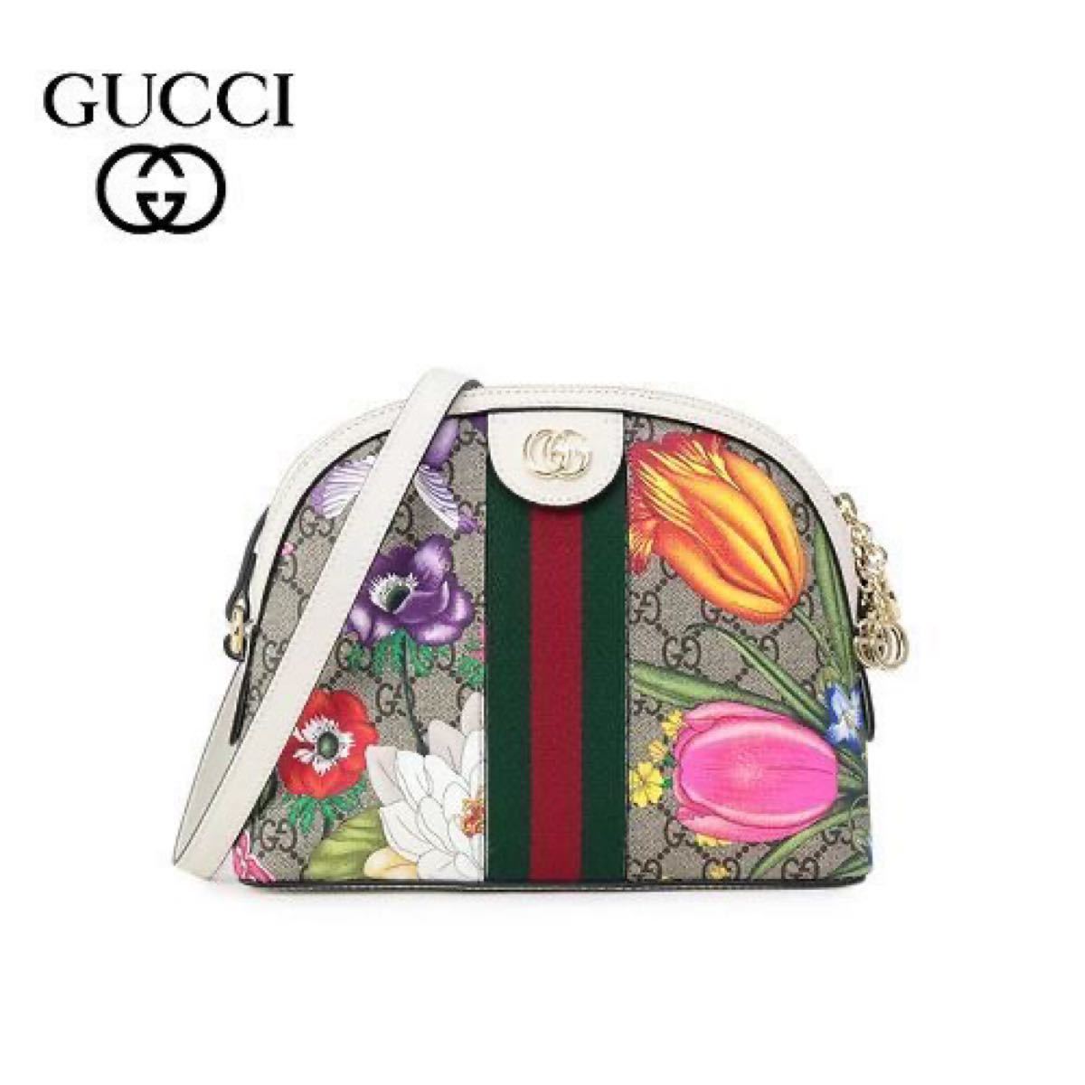 新品 未使用 GUCCI グッチ ショルダーバック 花柄 フラワー 鞄