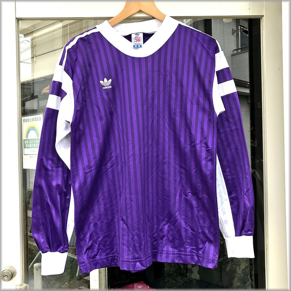 ☆アディダス 90s USA製 長袖 プルオーバー シャツ size US M☆検
