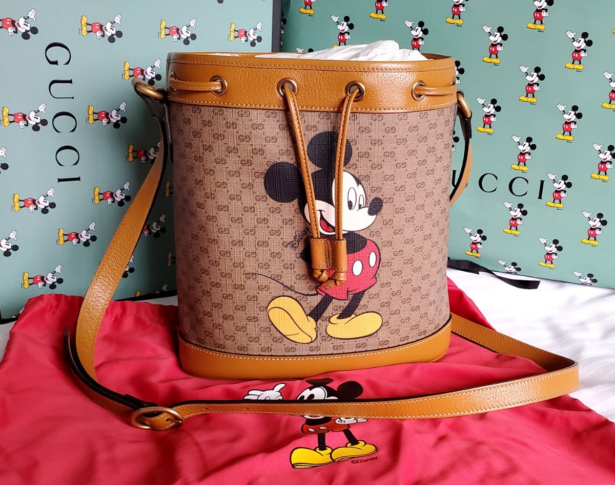 公式の店舗 グッチ Gucci Disney ミッキー スモール バケットバッグ レアアイテム ショルダーバッグ レディースファッション ファッション 81 614 Lad Evok Fr