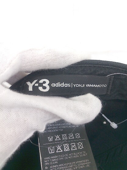 ◇ Y-3 Yohji Yamamoto × adidas アジャスター ロゴ キャップ 帽子 ブラック サイズW/58cm メンズ 1203290004522_画像7
