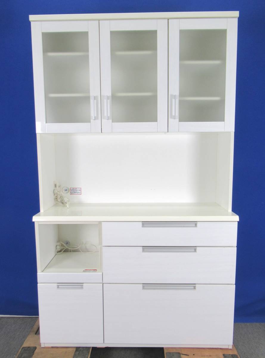 ニトリ キッチンボード 食器棚 レンジボード ホワイト-