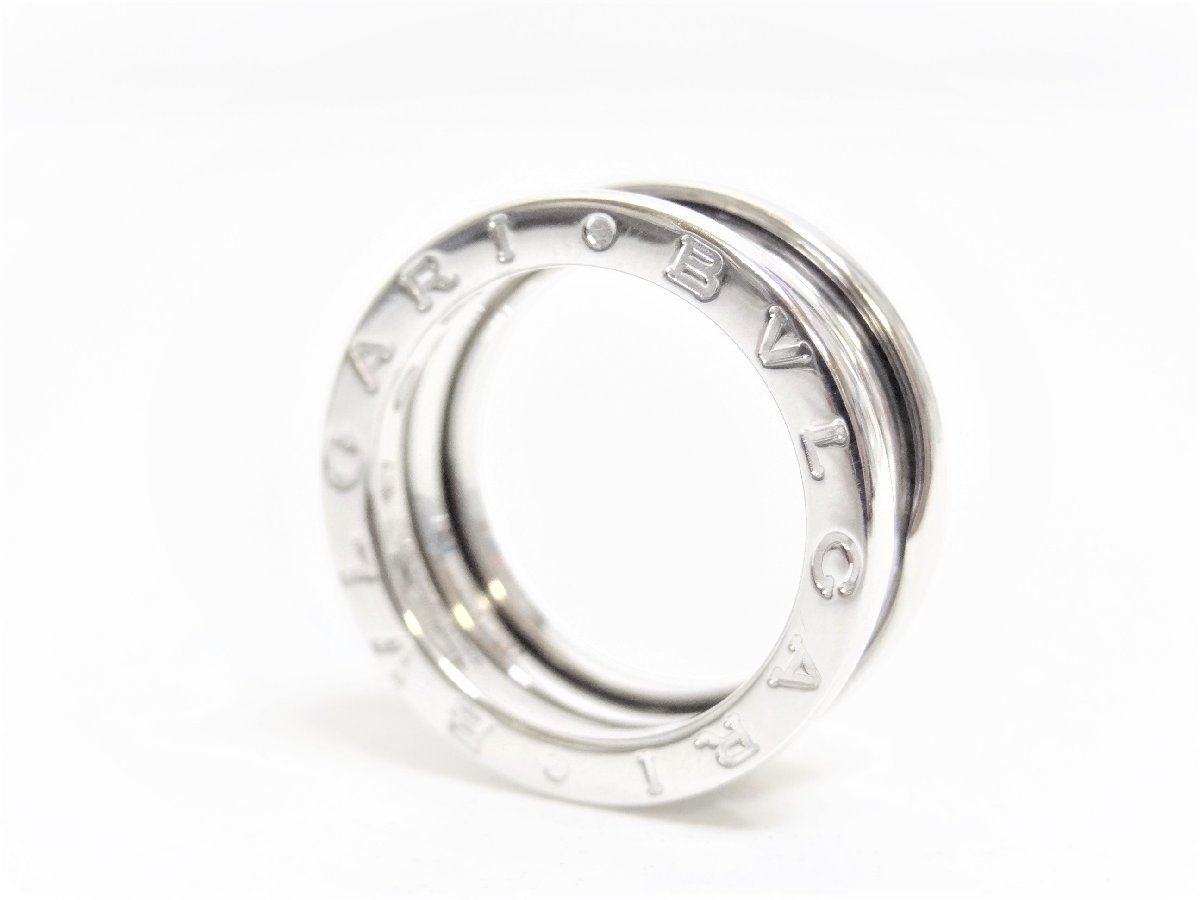 美品♪ブルガリ B-zero1 指輪 リング K18 WG 750 磨き済 ホワイト