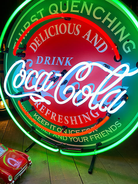 コカ・コーラのオフィシャルネオンサイン（ラウンド） アメリカン雑貨 アメリカ雑貨