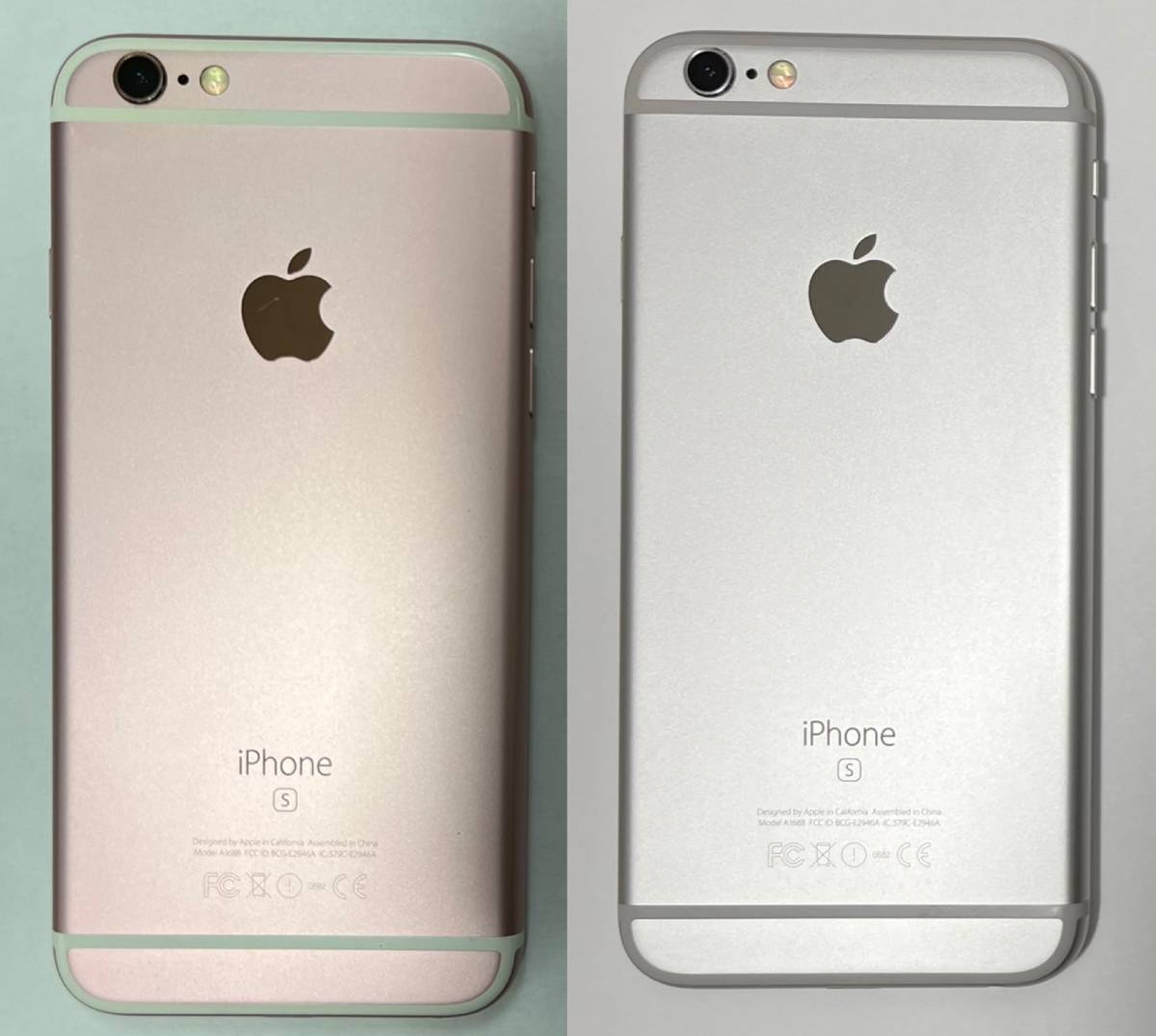 ２台】Apple iPhone 6s 64GB SIMロック解除済み SIMフリー バッテリー100% シルバーローズゴールド 判定〇 