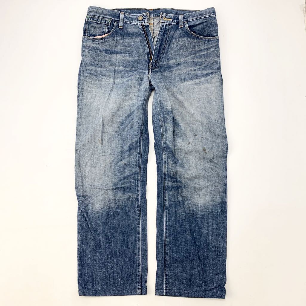 LEVIS ★ 552-03 552 こなれた雰囲気◎ デニムパンツ ジーンズ インディゴ W34 太め ストンとしたシルエット 古着 リーバイス■Ja3513_画像2