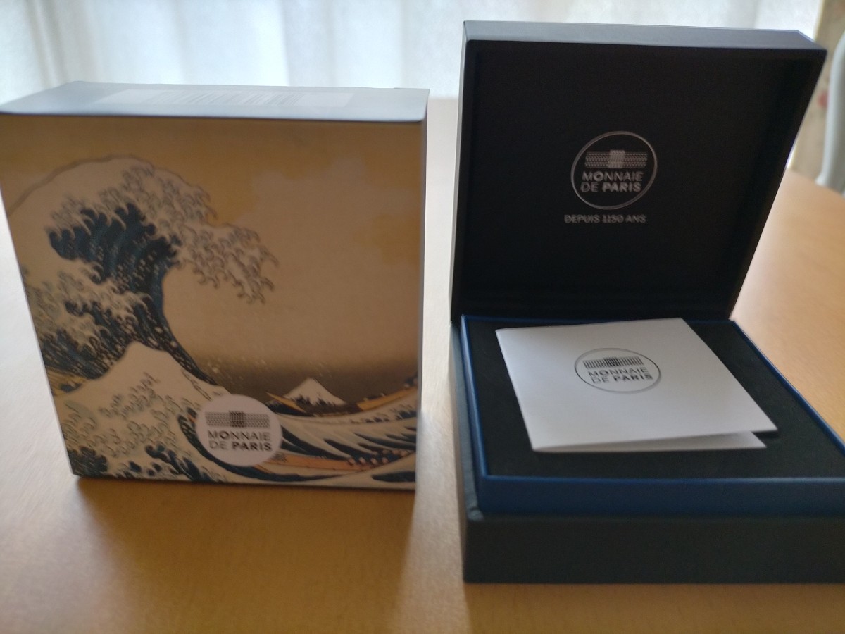 芸術品!】2020年 フランス 10ユーロ 銀貨 NGC PF70UC北斎ウェーブ