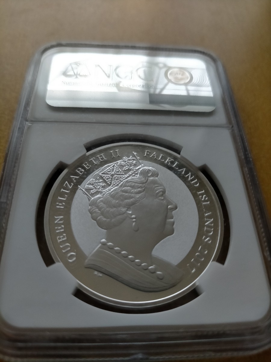 買取 2017年 ブリタニア フォークランド諸島 純銀 1オンス銀貨 旧貨幣