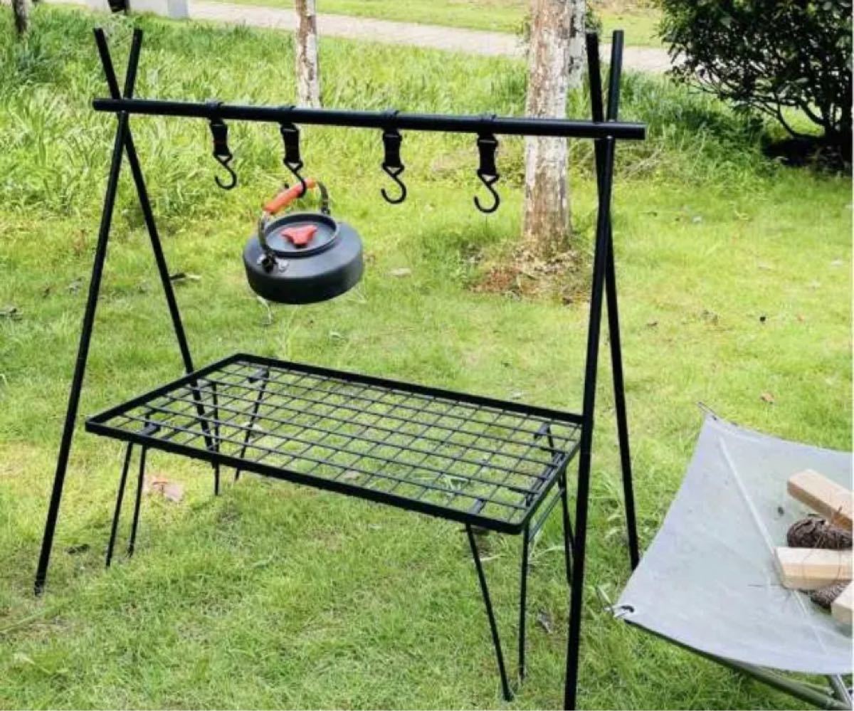 新品、未使用 キャンプ道具 2点セット フィールドラック ブラック 収納