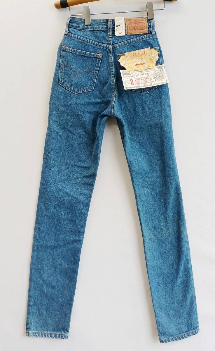 ▲日本製*タグ付き未使用品*LEVI'S 505*サイズ５号*W27×L31*ハイウエスト*ダメージ加工*ストーンウォッシュ*ジーパン*リーバイス #4973の画像2