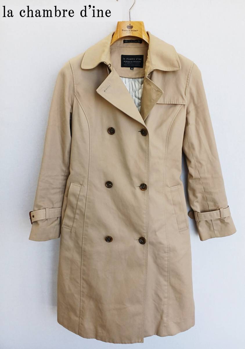 Vla chambre d\'ine* trench coat * size 38(M size corresponding )* outer * spring coat * beige *i-n-e*la car mbrudo Ine #4951