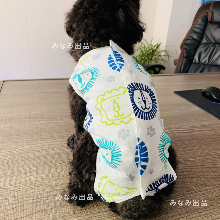 【ライオン柄L】術後ウェア カラー 服 猫犬雄雌 去勢避妊手術 離乳皮膚傷口保護_画像10