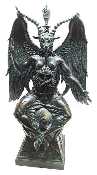 オカルト悪魔崇拝 バフォメット 彫像 黙示録 サバトの牡山羊・シースターシン・サタン（輸入品