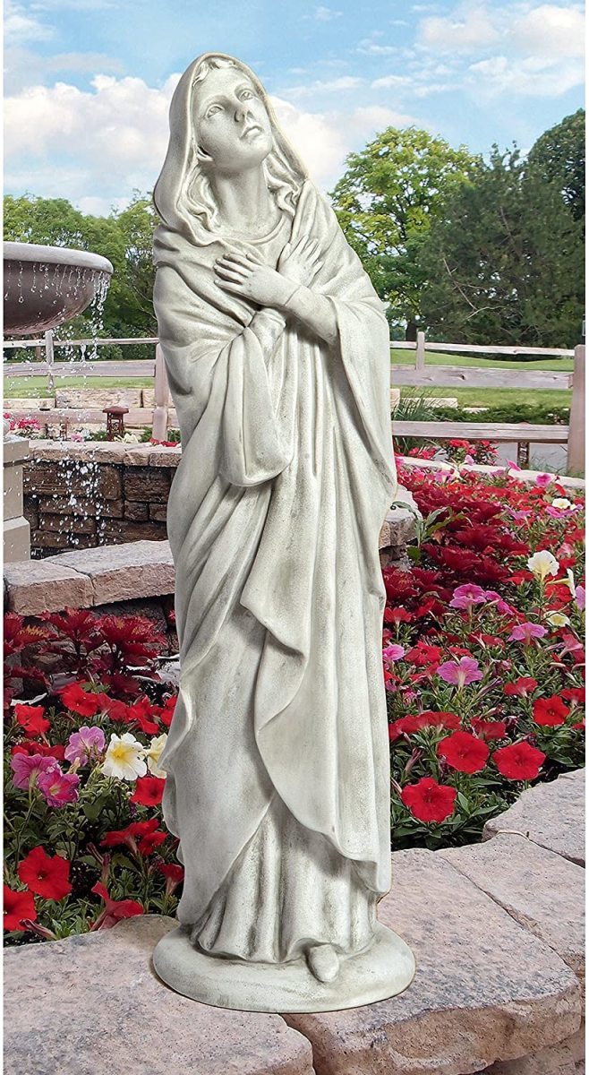 祝福された無原罪の御宿り、聖母マリア彫像 ガーデン彫刻インテリア 庭園オーナメント（輸入品）_画像1