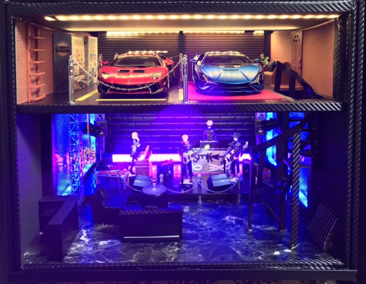 送料無料 1/18 ミュージック&ガレージ LED ショーケース Music 送料無料 1/18 ミュージック&ガレージ LED ショーケース Music