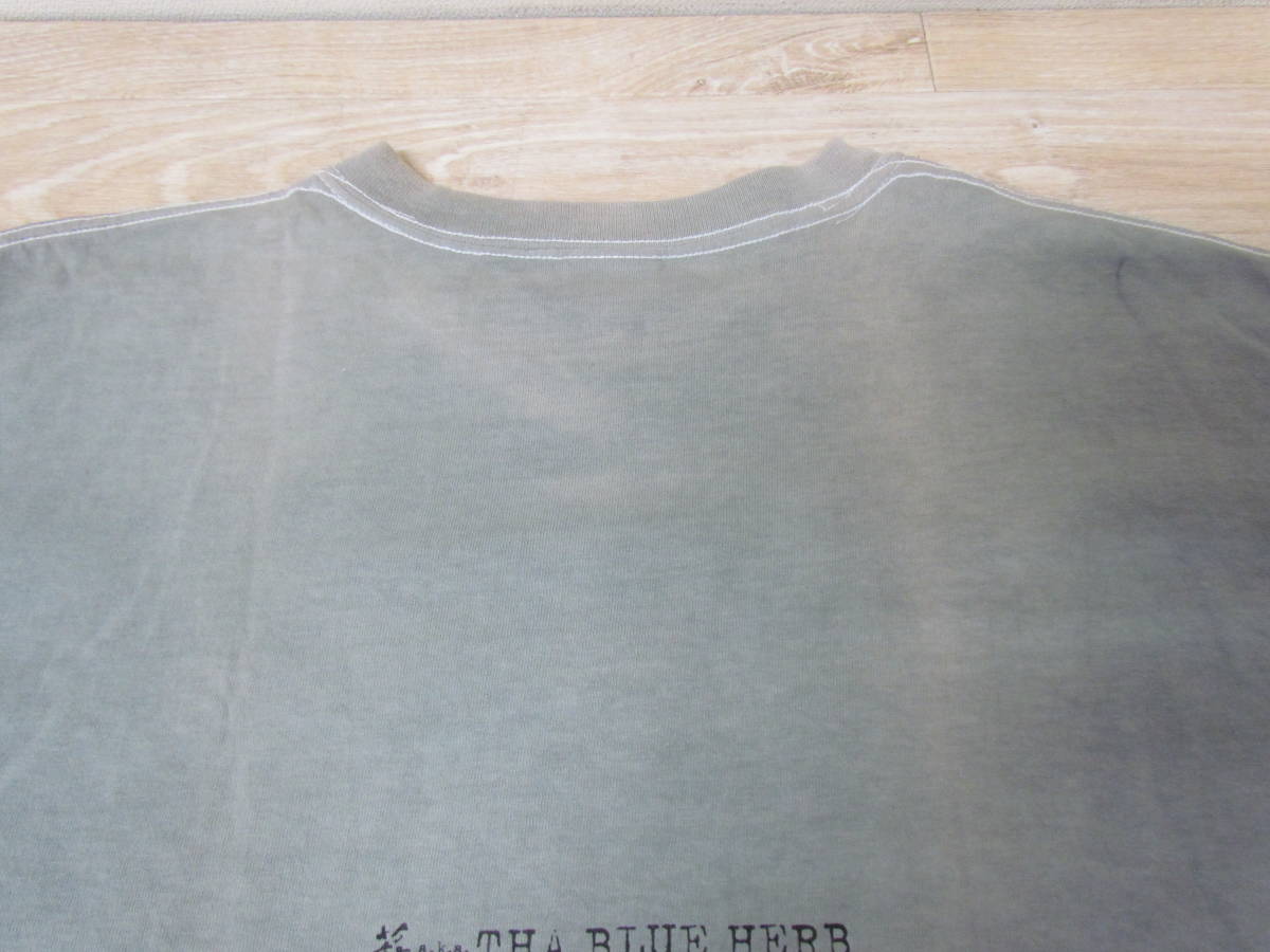 ★【ｋ】Ｔ-シャツ　L　灰色/グレー　無心雑青葉流/THA BLUE HERB　ブルーハーブ　半袖Tシャツ　古着_画像7