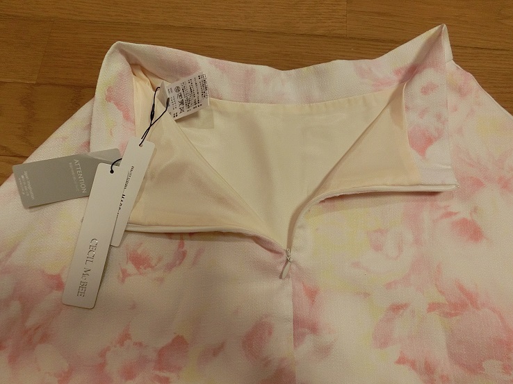 未着用 レディース CECIL McBEE セシルマクビー スカート Mサイズ 日本製 新品 ピンク色系 WOMEN 女性用_画像6