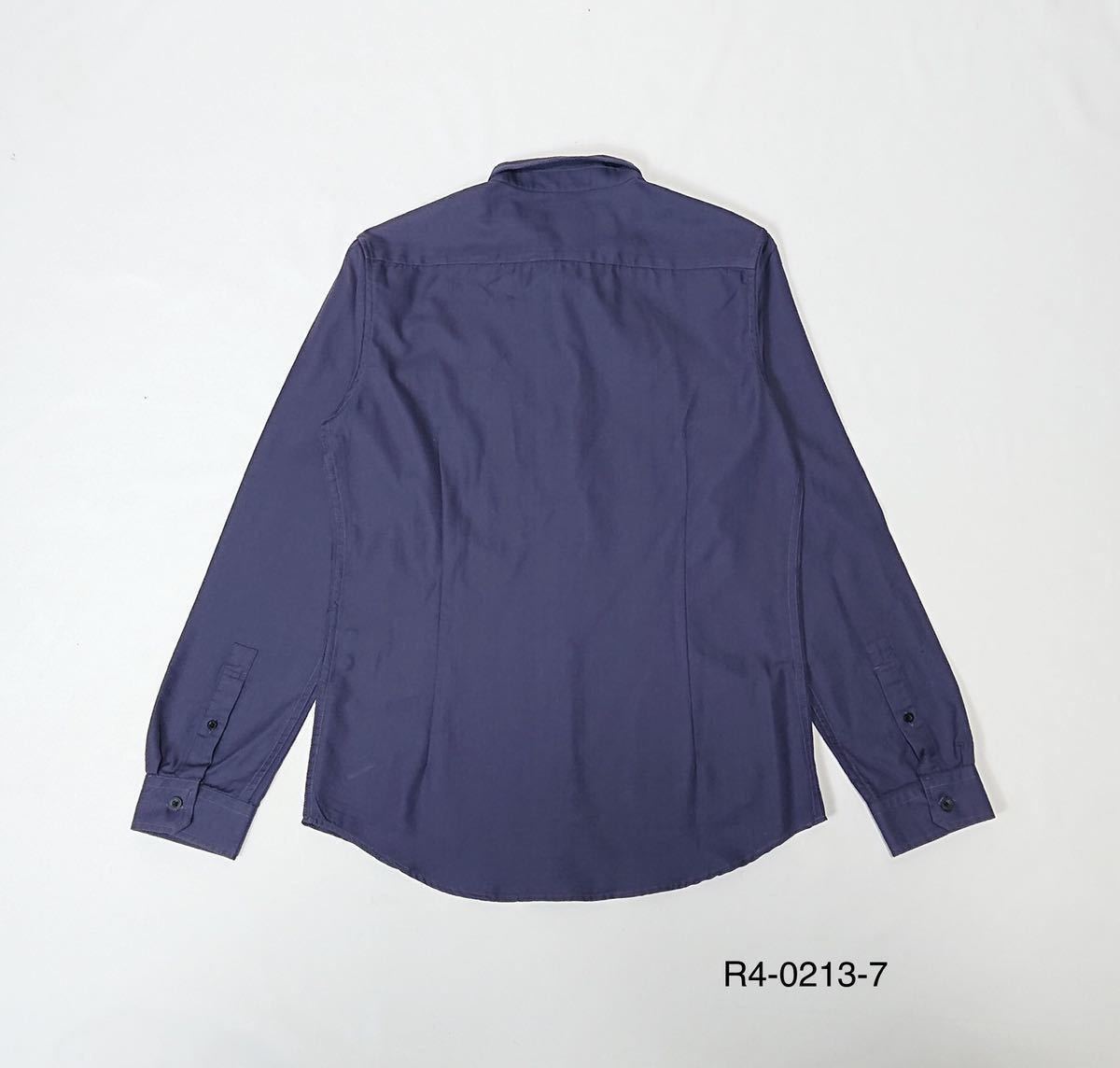 renoma HOMME レノマオム // 長袖 衿ワイヤー入り シャツ (青紫系) サイズ M_画像2