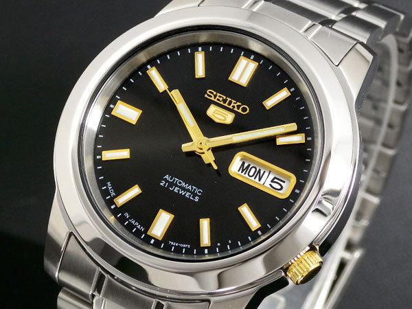消費税無し 日本製 自動巻き 5 SEIKO セイコー5 SEIKO セイコー 腕時計 ブラック SNKK17J1 腕時計