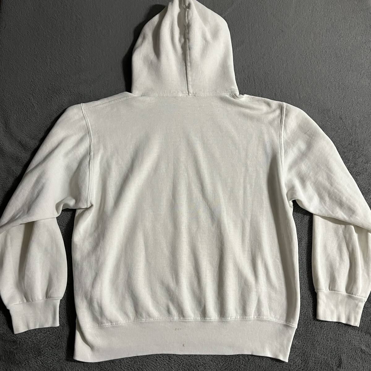 ★ 送料込み USA製 80's メーカ不明 MONTEREY BAY ACADEMY Hoody M スウェット フーディー ひび割れ カレッジプリント ★_画像6