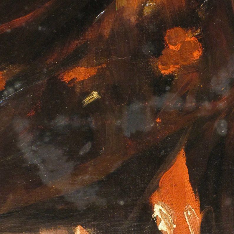 ガブリエル・ニコレ（Gabriel Nicolet）　「At the opera」　額装２０号大　１９世紀フランスの泰西名画、実に典雅な女性像です_画像4