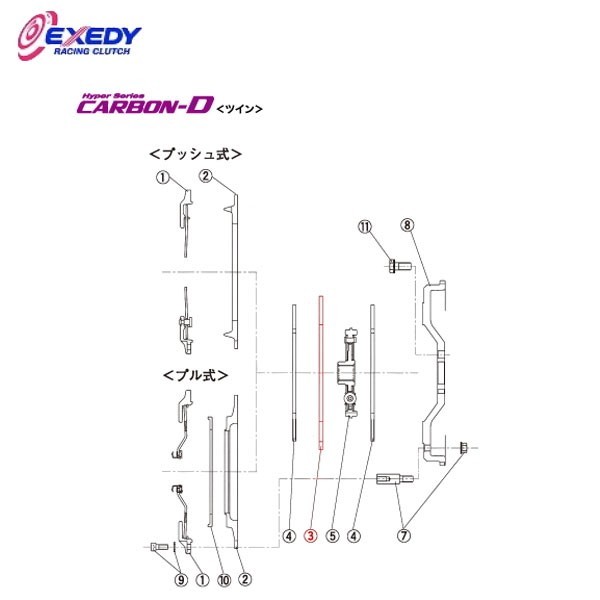 EXEDY エクセディ IM11 カーボンDツイン FM022HDMC1 (3)I.M.PLATE インプレッサ GDB VAB_画像1