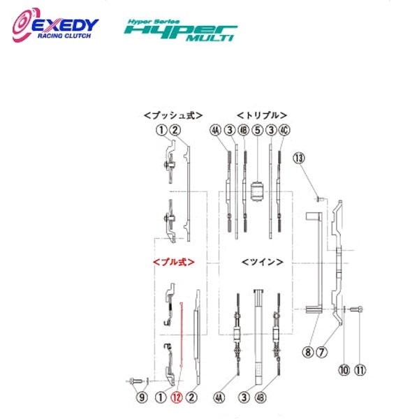 EXEDY エクセディ PR05 ハイパーマルチ TM042SD (12)PVT.RING スープラ_画像1