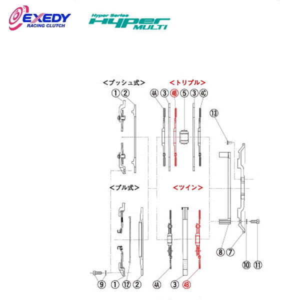 EXEDY エクセディ DM09DB ハイパーマルチ MM022SD (4-B)DISC ASSY ランサーエボリューション 4 5 6 7 8 9_画像1