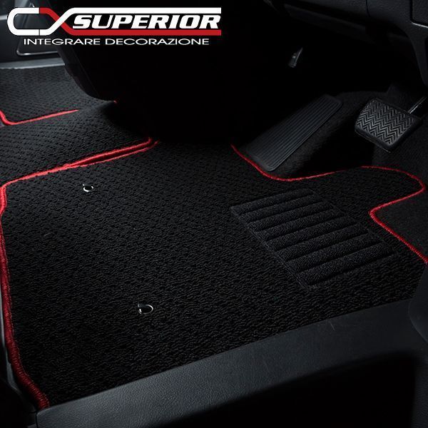 CX SUPERIOR スーペリア フロアマット 3列シート車 エスティマハイブリッド 前期 H18/6~H24/4 8人 X サードシート6:4分割 OPナビ無