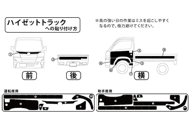 HARD CARGO ハードカーゴ イージーデカール （スーパーキャリイ用） その他カラー スーパーキャリイ DA16T 北海道・沖縄・離島は要確認_画像2